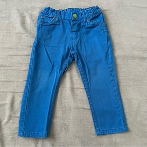 H&M chinos with adjustable button waist, blue, size 12-18 months, baby boy